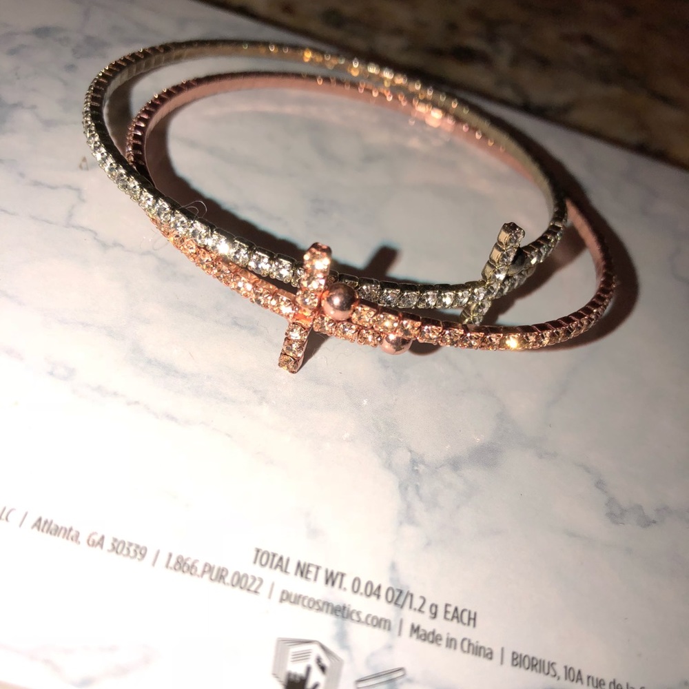 Gold Cross diamond bracelets